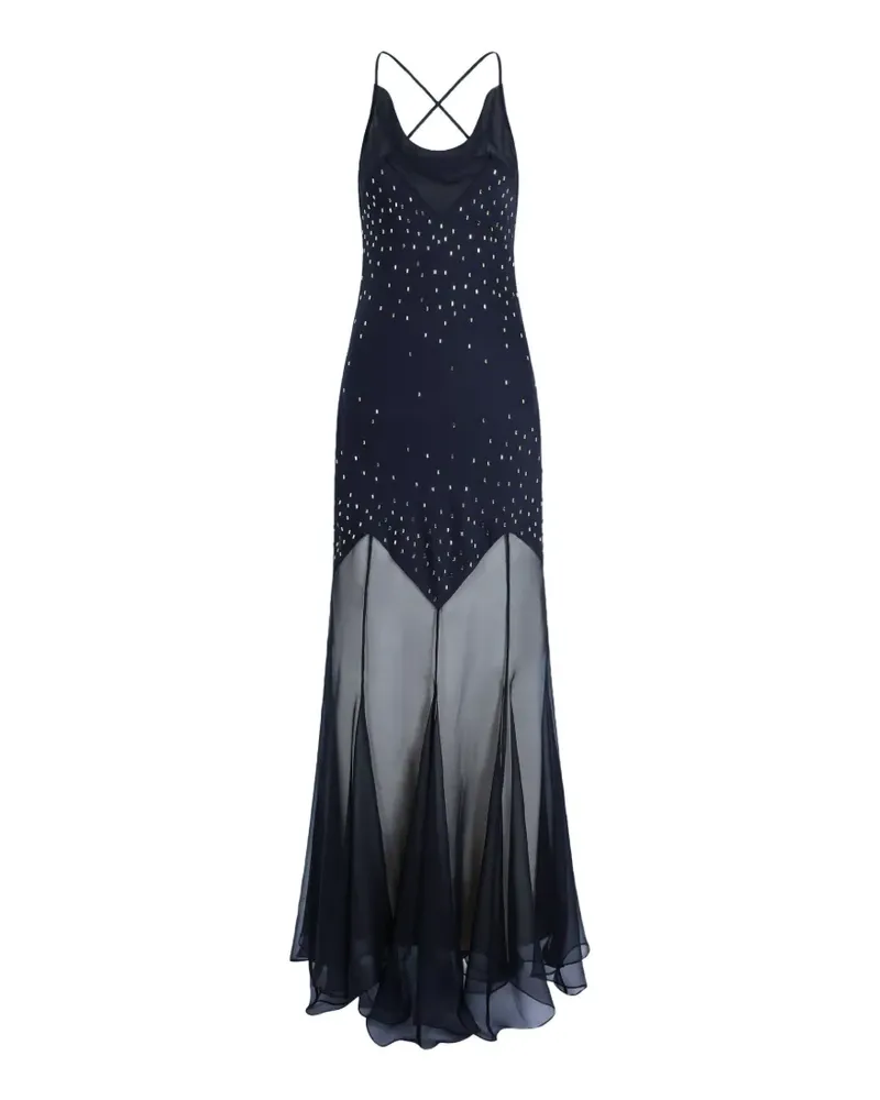 Paco Rabanne Verziertes Maxikleid - Schwarz Schwarz