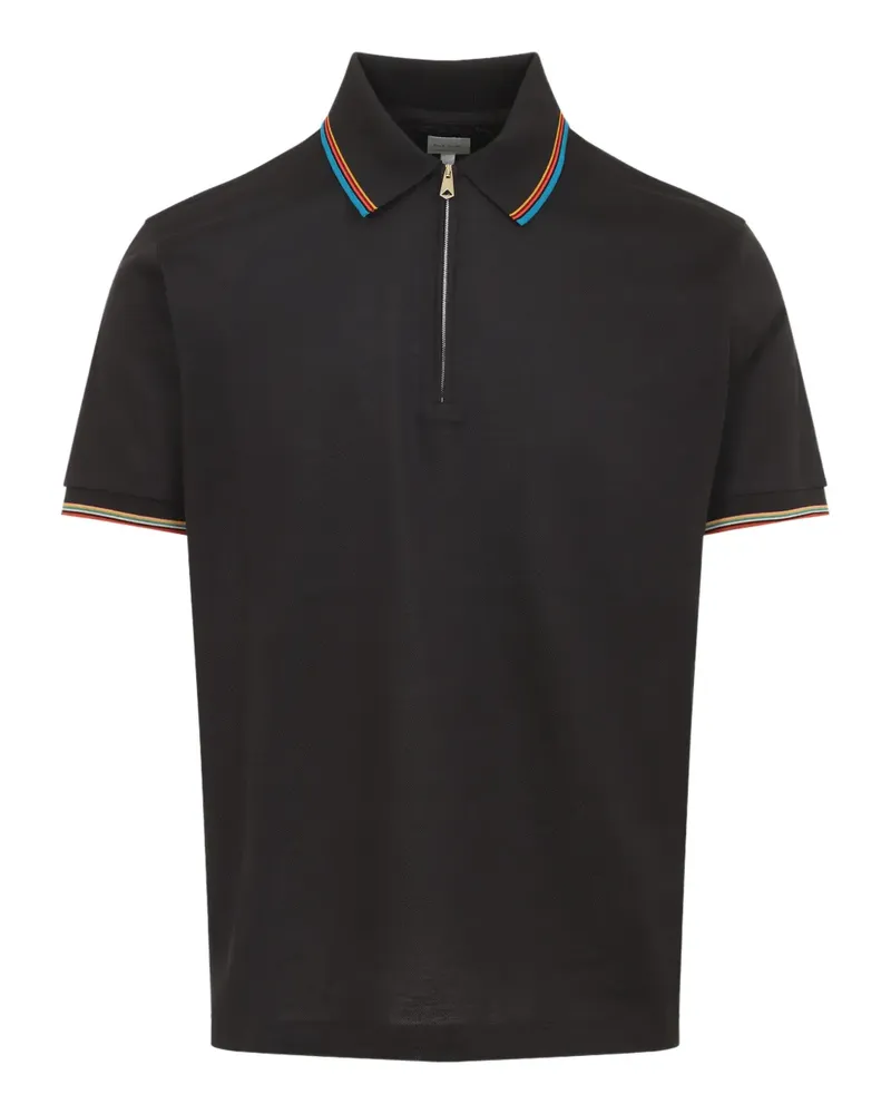 Paul Smith zip-fastening polo shirt - Schwarz Schwarz