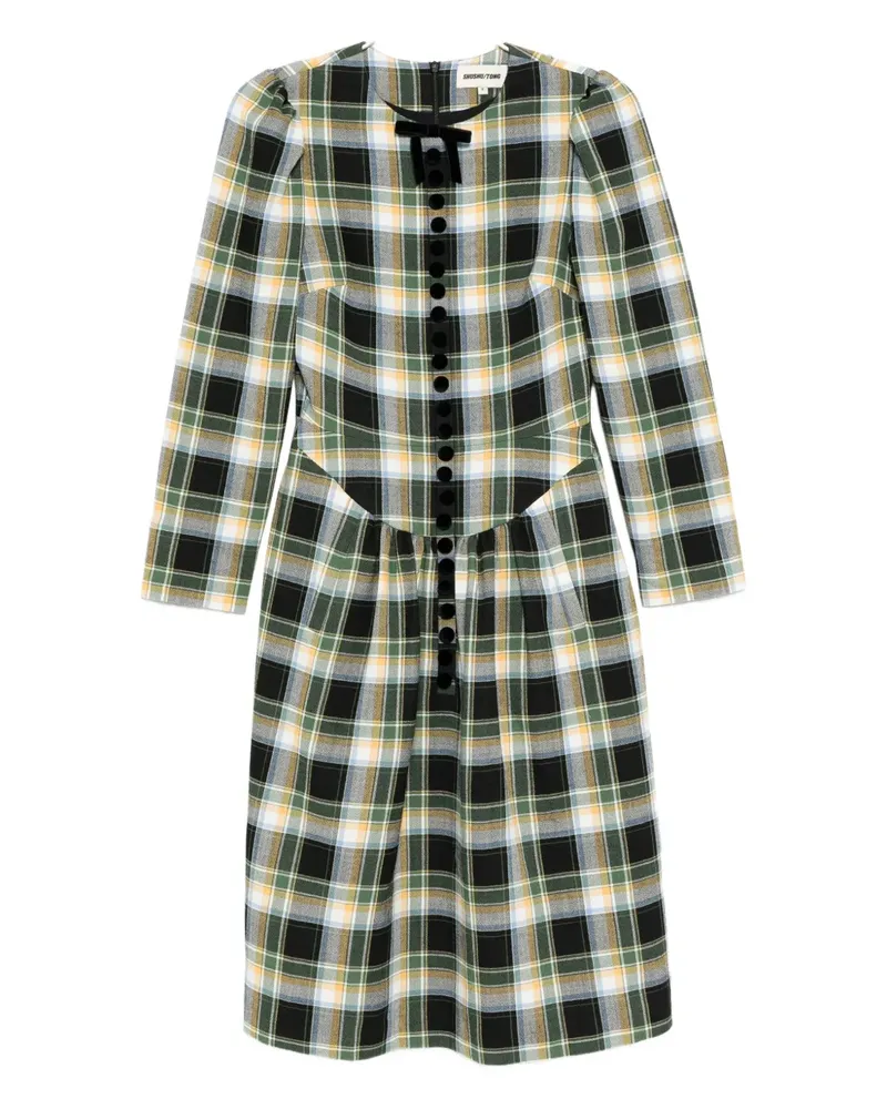 SHUSHU/TONG plaid dress - Schwarz Schwarz
