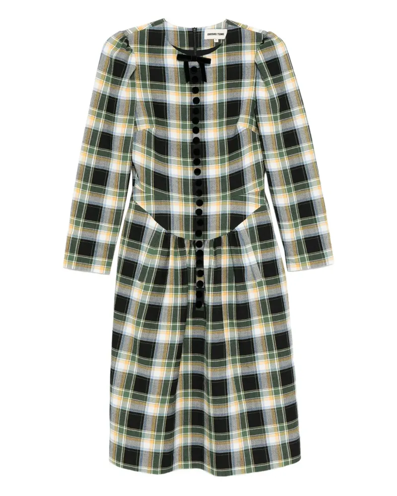 SHUSHU/TONG Kariertes Kleid - Schwarz Schwarz