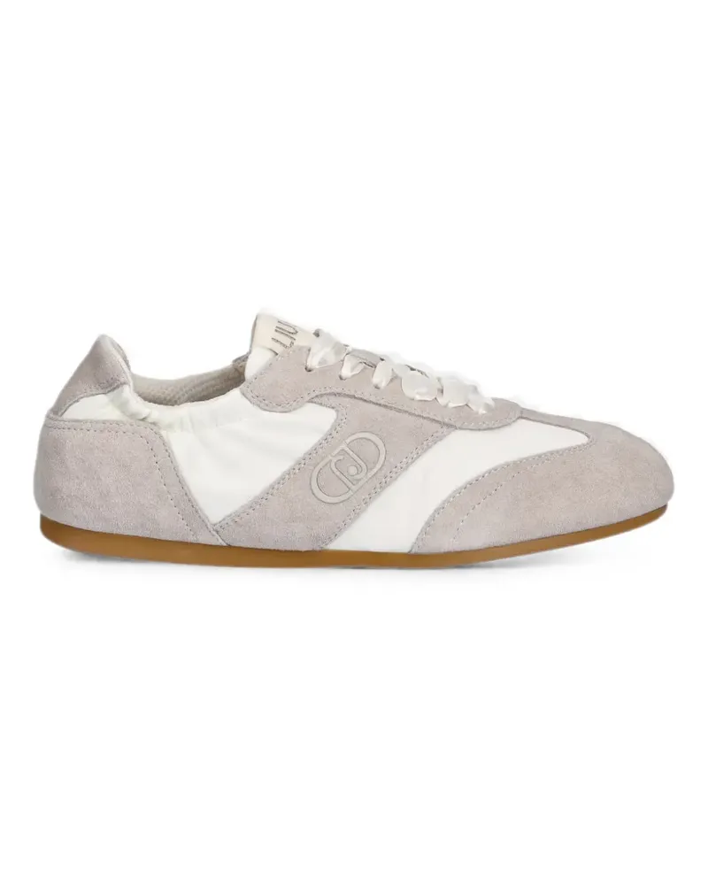 Liu Jo suede-panelled logo-patch sneakers - Grau Grau