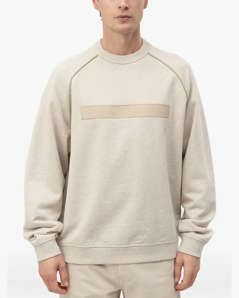 HUGO BOSS Sweatshirt mit lockerem Schnitt und weitem Logo - Nude Nude