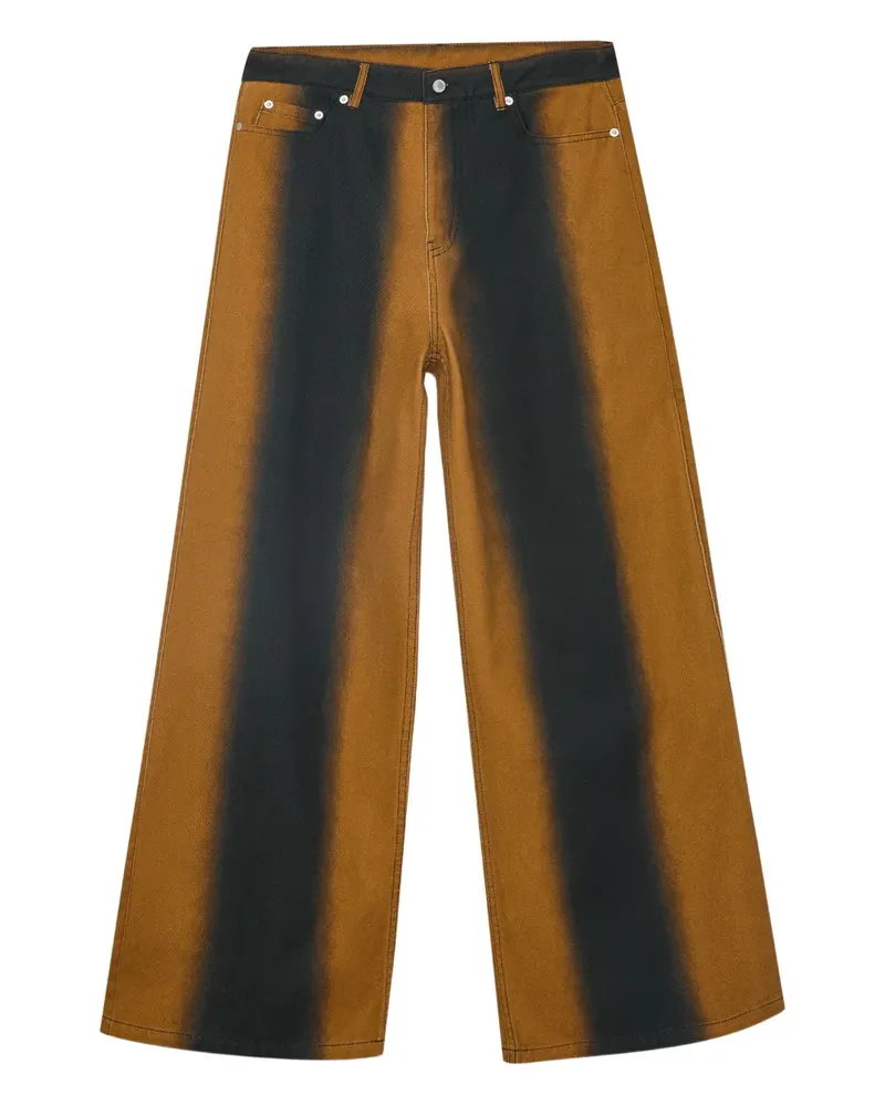 Camper Weite Jeans im Dip-Dye-Look - Orange Orange
