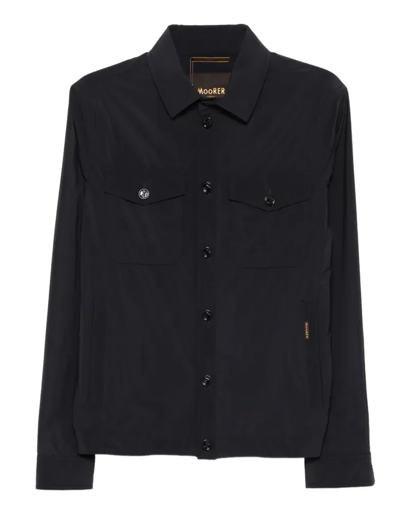 MOORER Hemdjacke mit geknöpften Taschen - Schwarz Schwarz