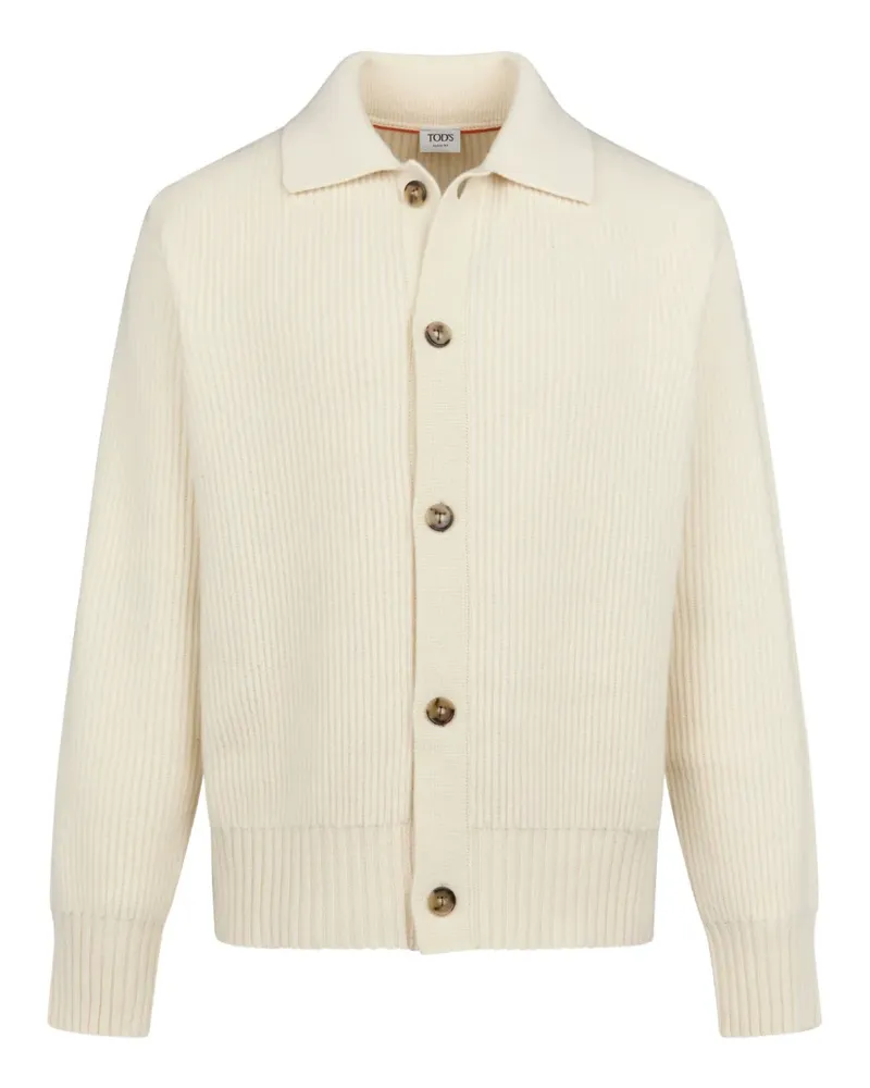 TOD'S Gerippter Cardigan - Weiß Weiß