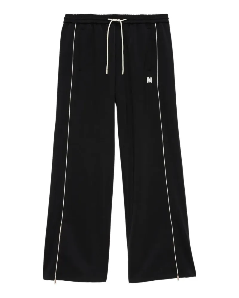 MSGM Jogginghose mit MWAVE-Stickerei - Schwarz Schwarz