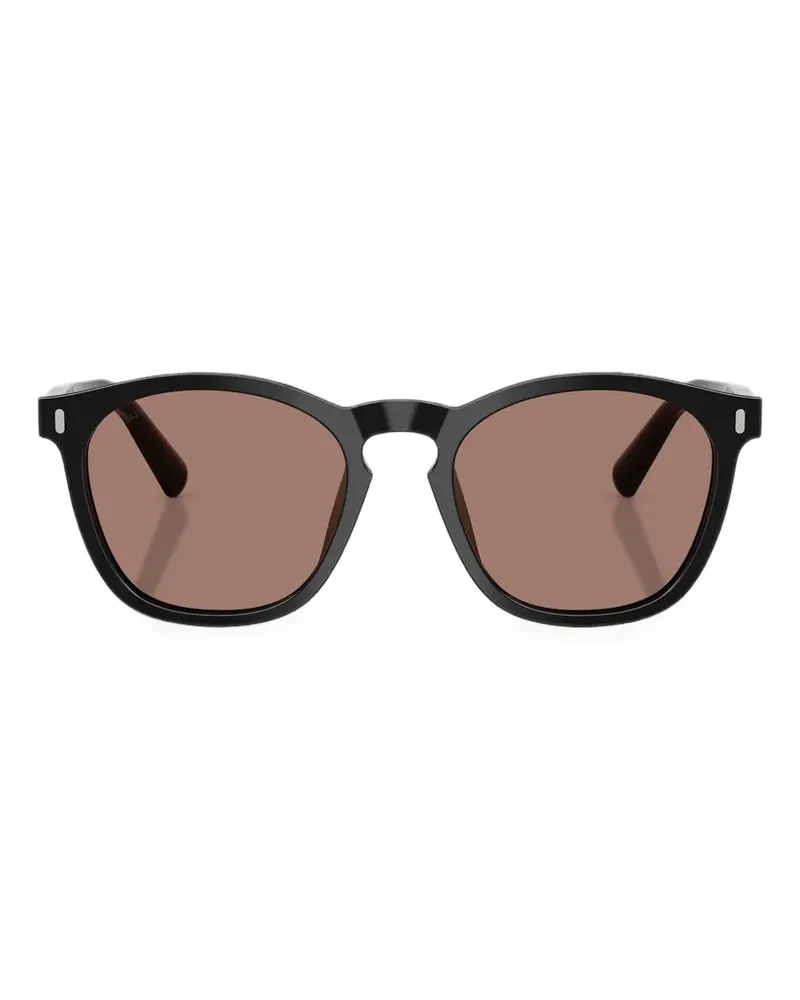 Persol Sonnenbrille mit eckigem Gestell - Schwarz Schwarz
