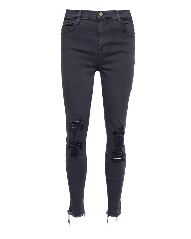 J Brand Pre-owned Jeans im Distressed-Look - Grau Grau