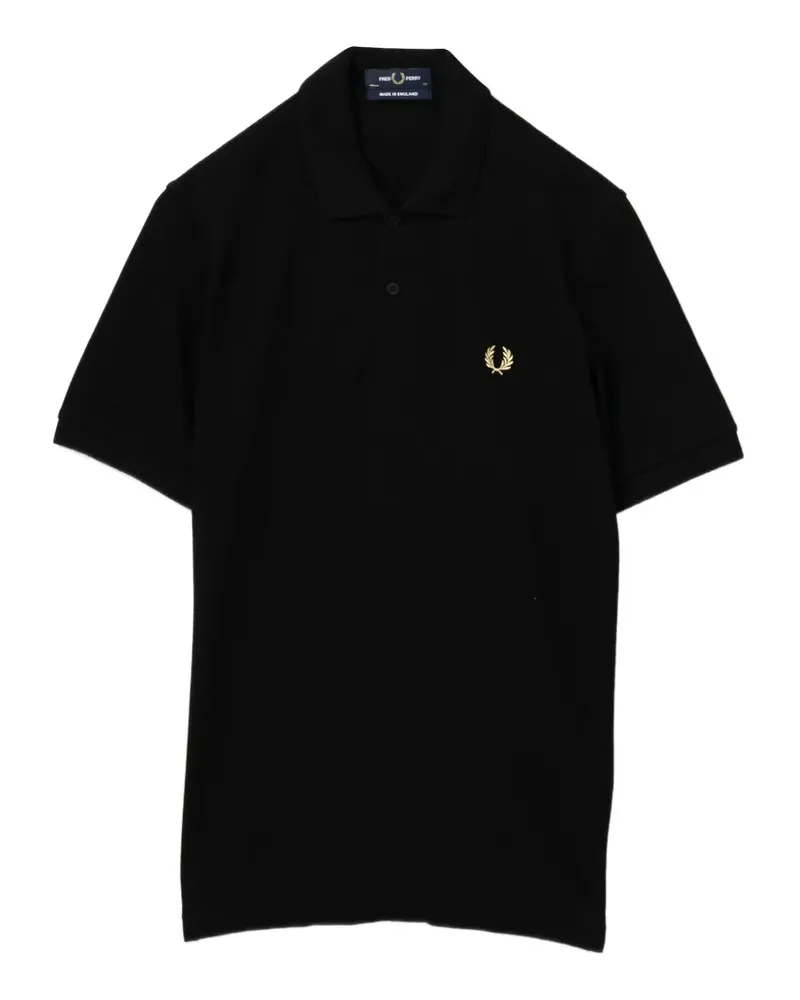 Fred Perry Poloshirt mit Logo-Stickerei - Schwarz Schwarz
