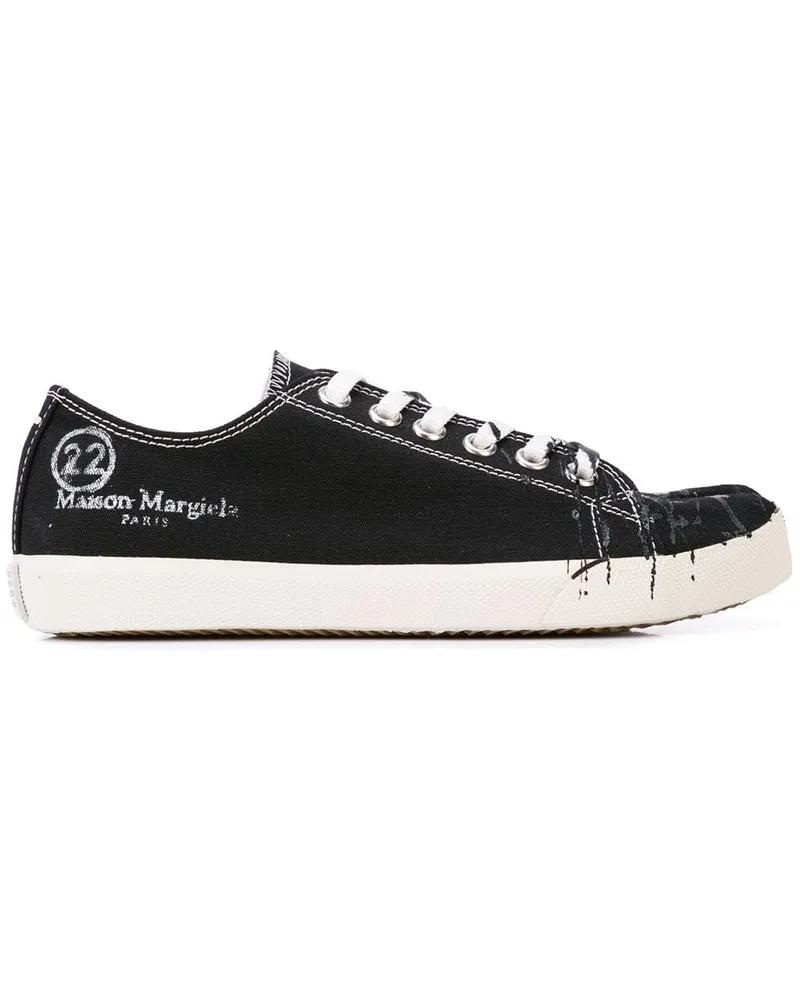 Maison Margiela Sneakers mit Farbklecksen - Schwarz Schwarz