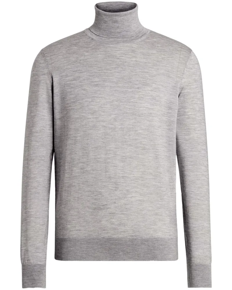 Ermenegildo Zegna Cashseta Rollkragenpullover Grau