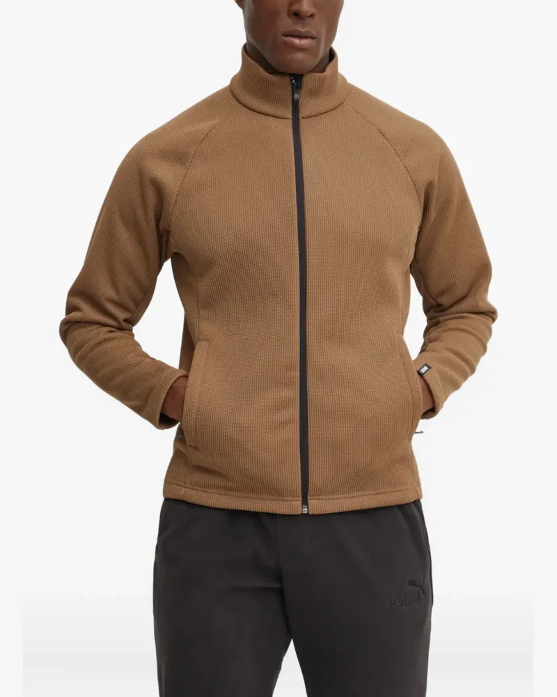 Colmar Geripptes Ski-Sweatshirt mit Reißverschluss - Braun Braun