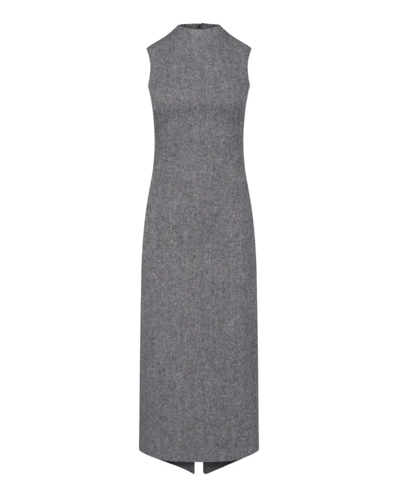 Maison Margiela Ärmelloses Minikleid mit Fischgrätenmuster - Grau Grau