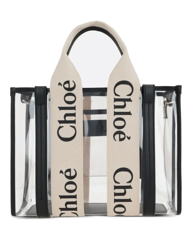 Chloé Kleine Woody Handtasche - Weiß Weiß
