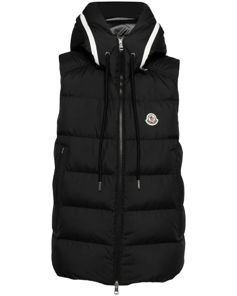 Moncler Weste mit Logo-Patch Schwarz