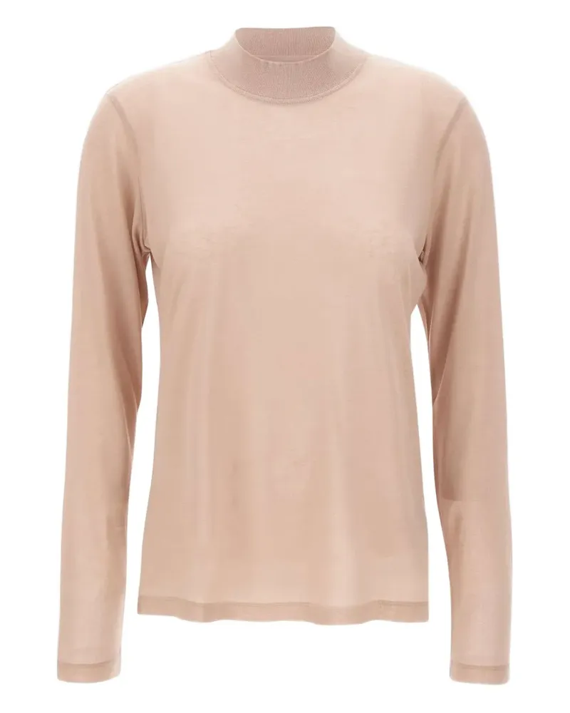 Filippa K mock-neck long-sleeve top - Rosa Rosa