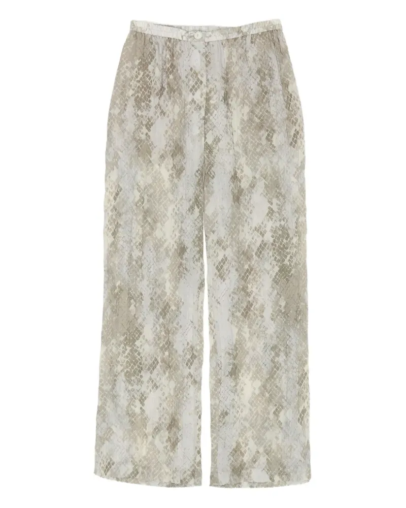 BIMBA Y LOLA Plissierte Palazzohose mit Schlangen-Print - Nude Nude