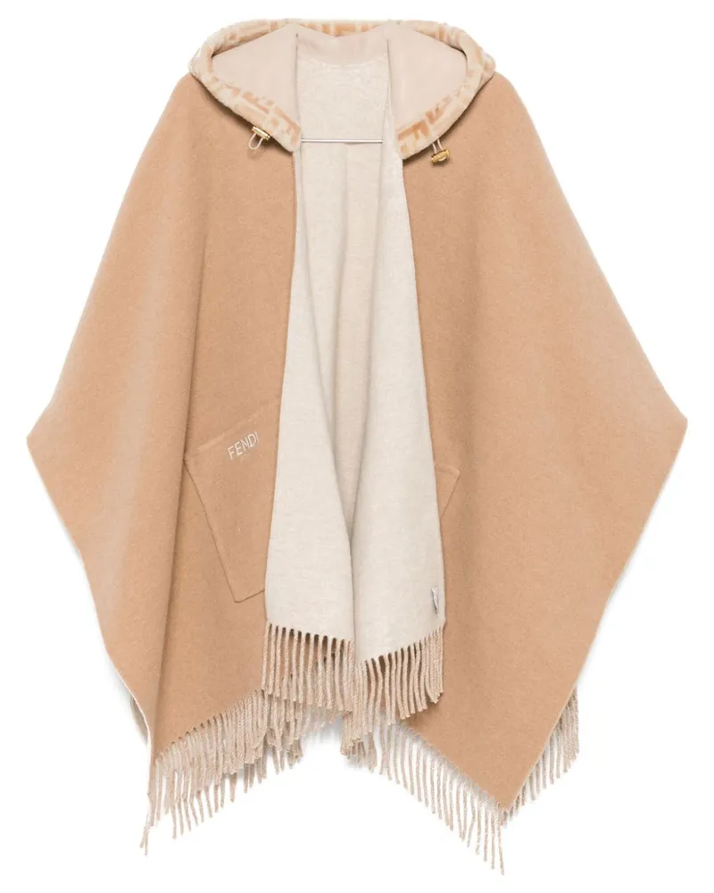 Fendi Cape mit Kapuze - Nude Nude