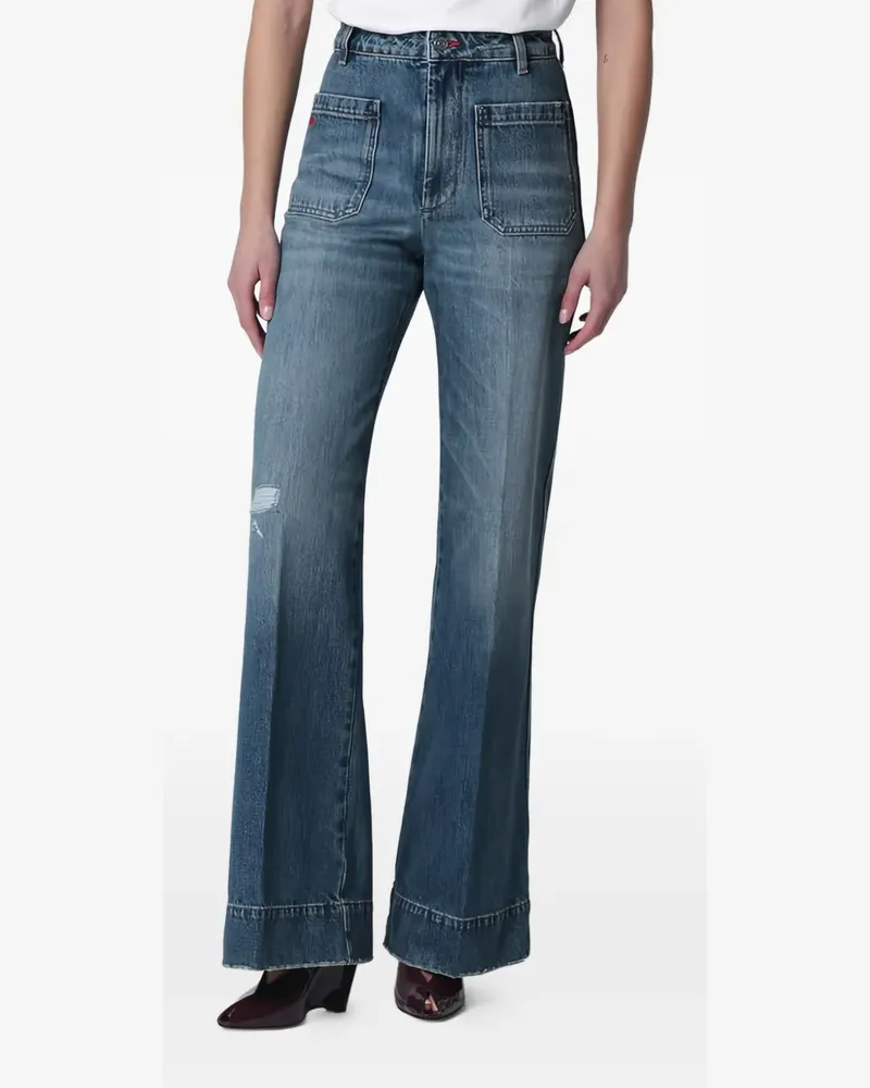 Victoria Beckham Alina Jeans mit aufgesetzten Taschen - Blau Blau