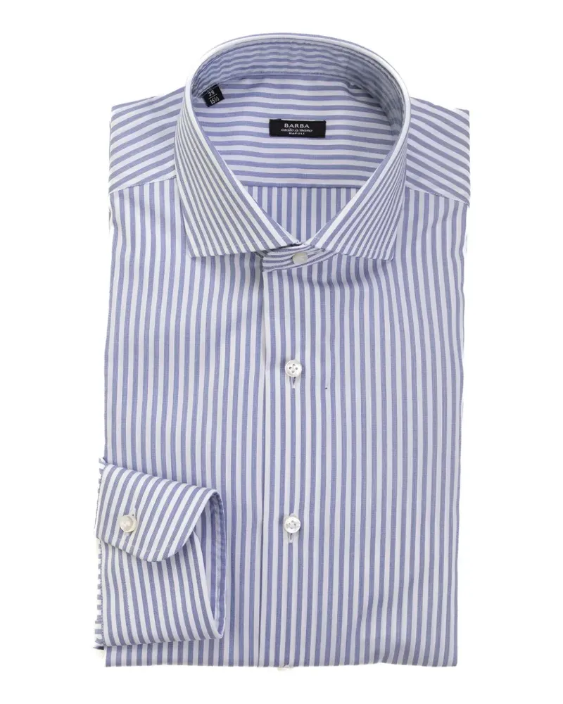 BARBA striped long-sleeve shirt - Blau Blau