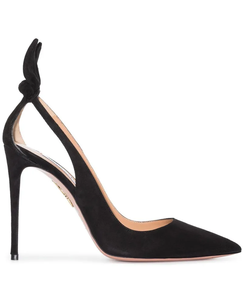 Aquazzura Pumps mit Schleife 105mm - Schwarz Schwarz