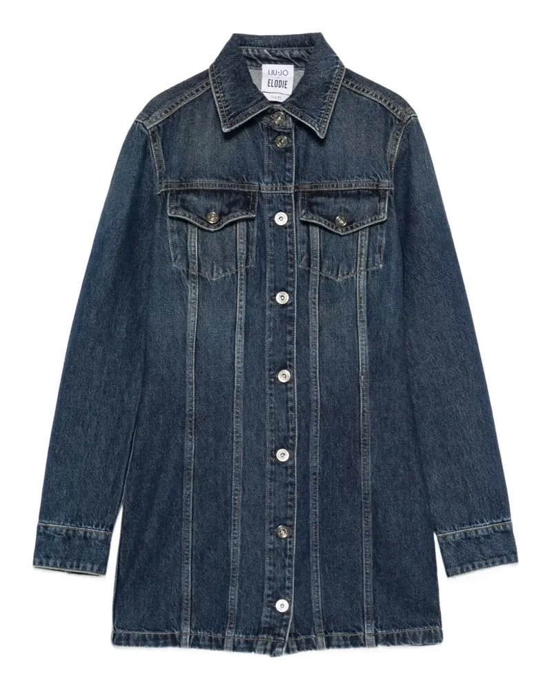 Liu Jo x Elodie Jeans-Minikleid mit Knöpfen - Blau Blau