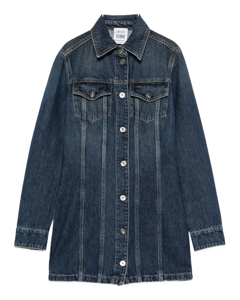 Liu Jo x Elodie button-up denim mini dress - Blau Blau