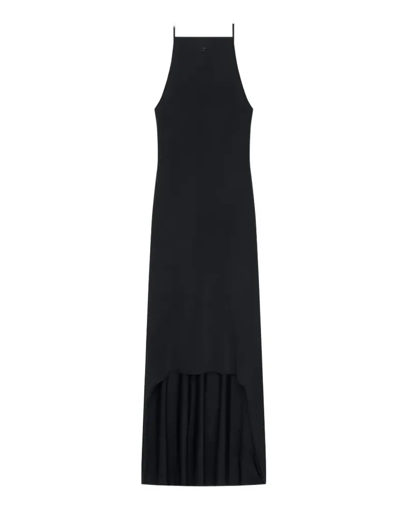 Courrèges Asymmetrisches Neckholder-Kleid - Schwarz Schwarz