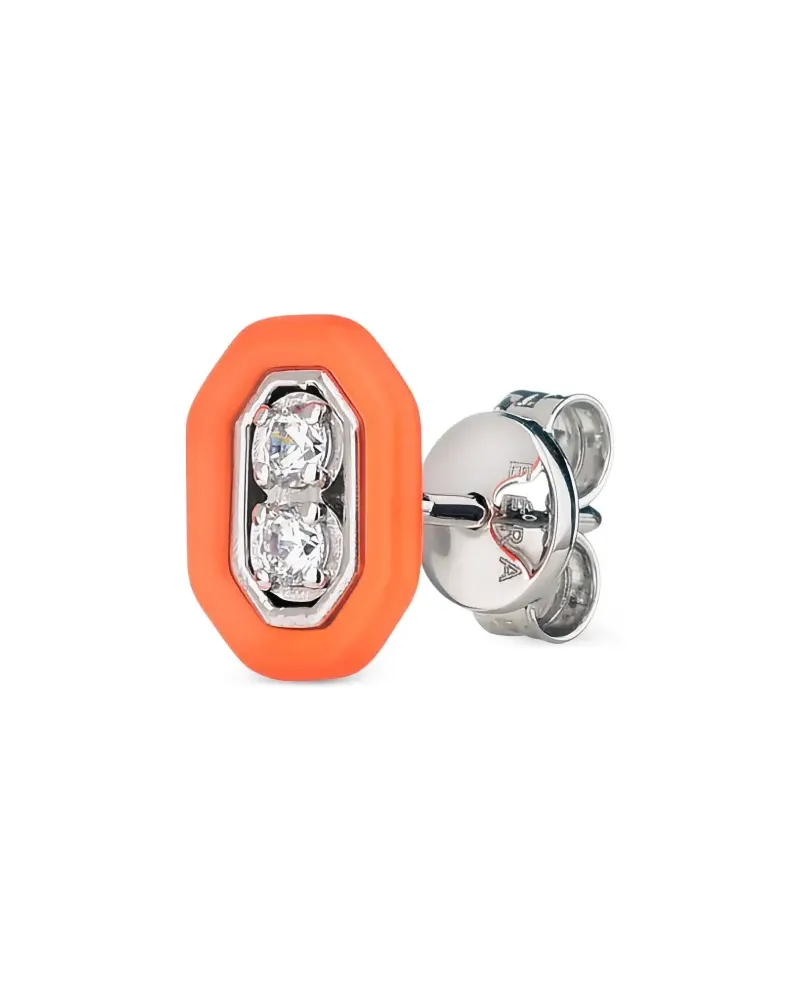 EÉRA 18kt Roma Weißgoldohrring mit Diamant - Silber Silber