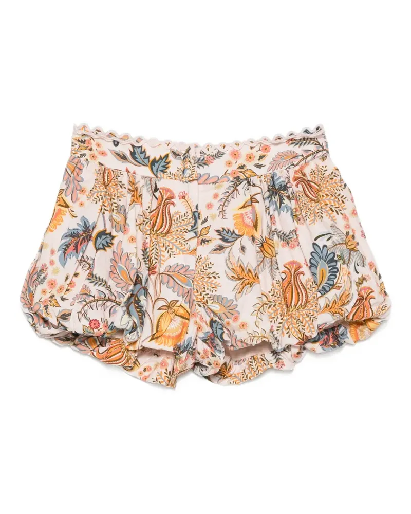 FARM Rio Ballonkleid mit Blumenprint - Rosa Rosa