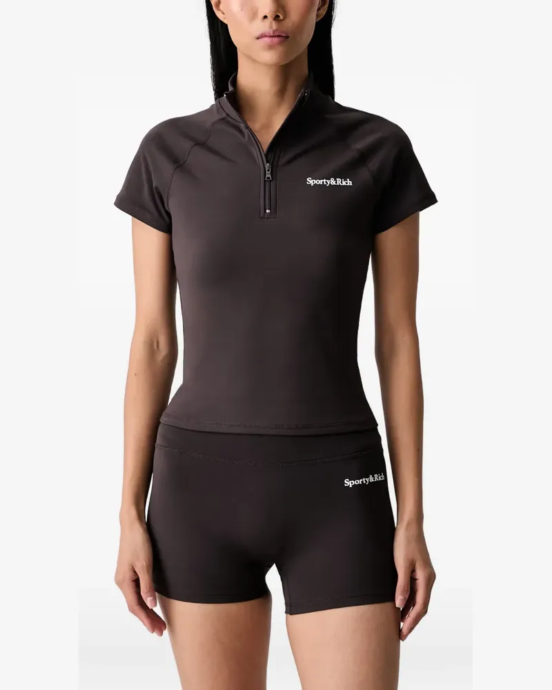 SPORTY & RICH T-Shirt mit Raglanärmeln - Braun Braun