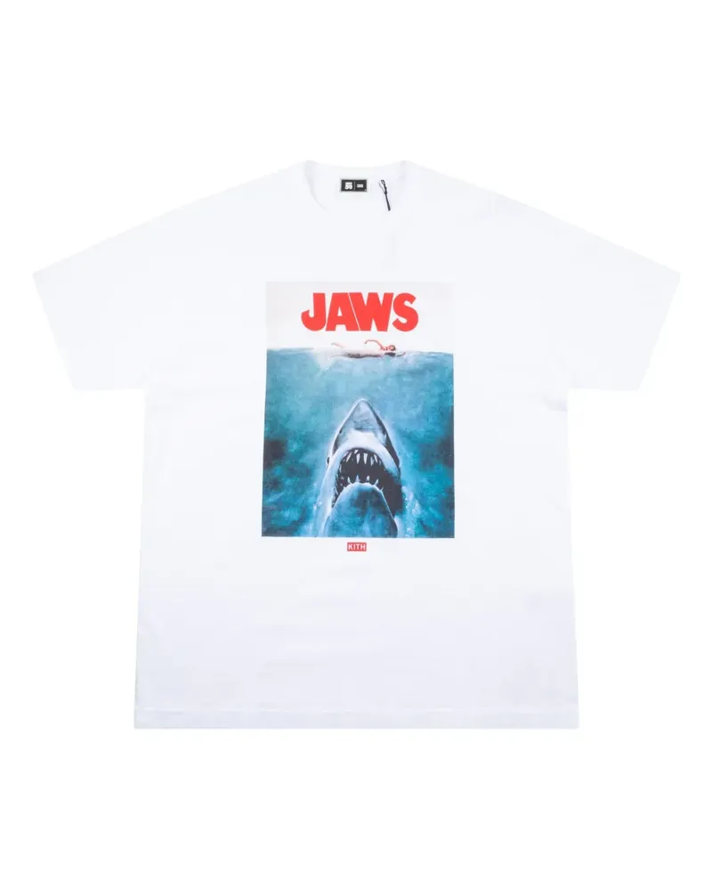 KITH T-Shirt mit Jaws-Poster-Print - Weiß Weiß