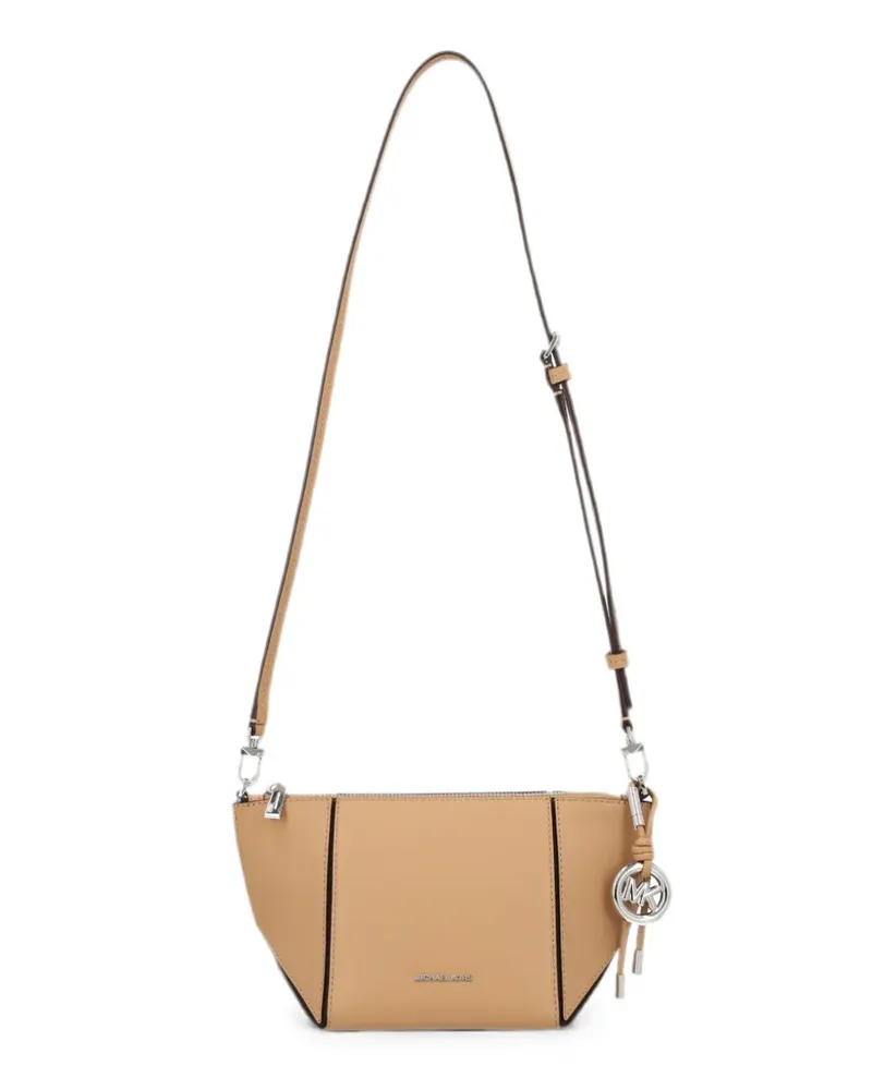 Michael Kors Jordi logo-plaque leather cross body bag - Nude Nude