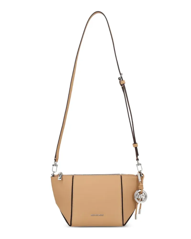 Michael Kors Jordi logo-plaque leather cross body bag - Nude Nude