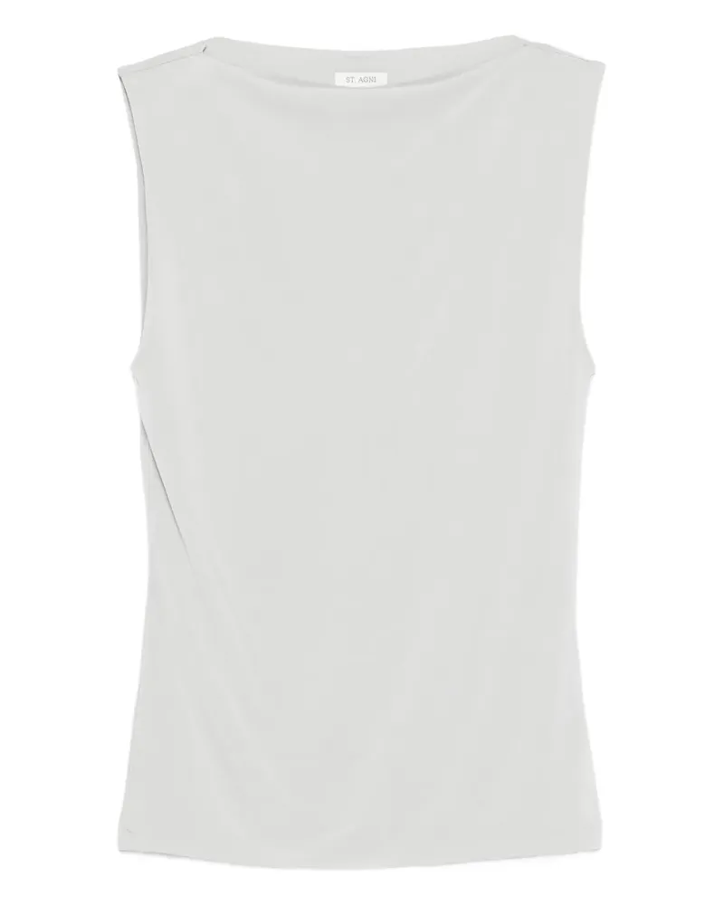 St. Agni boat-neck jersey top - Grau Grau