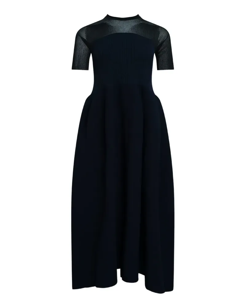 CFCL Geripptes Maxikleid mit Einsätzen - Blau Blau