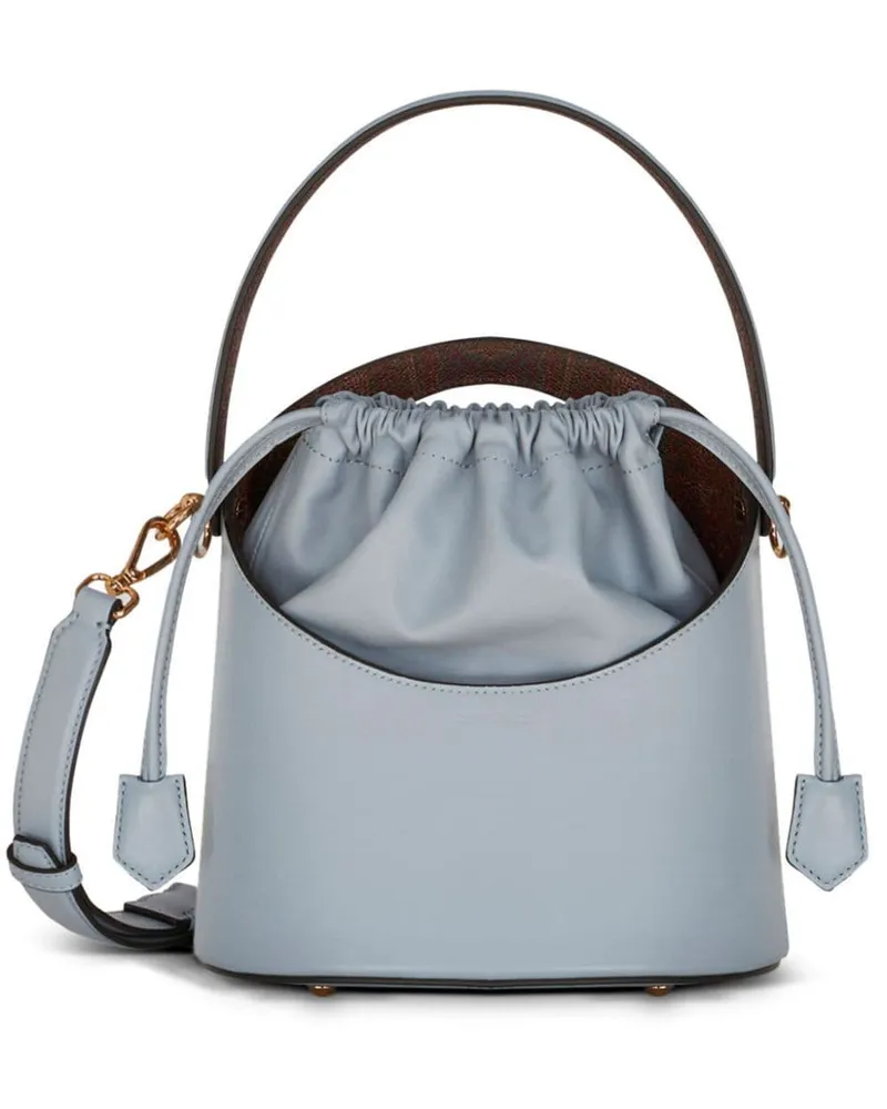 Etro Mittelgroße Saturno Beuteltasche mit Fransen - Blau Blau