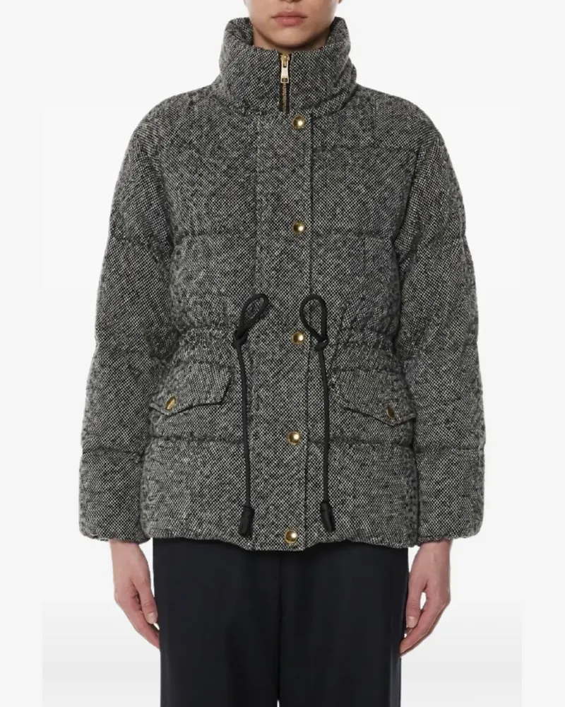 Moncler Wattierte Jacke mit Tweed-Effekt - Grau Grau