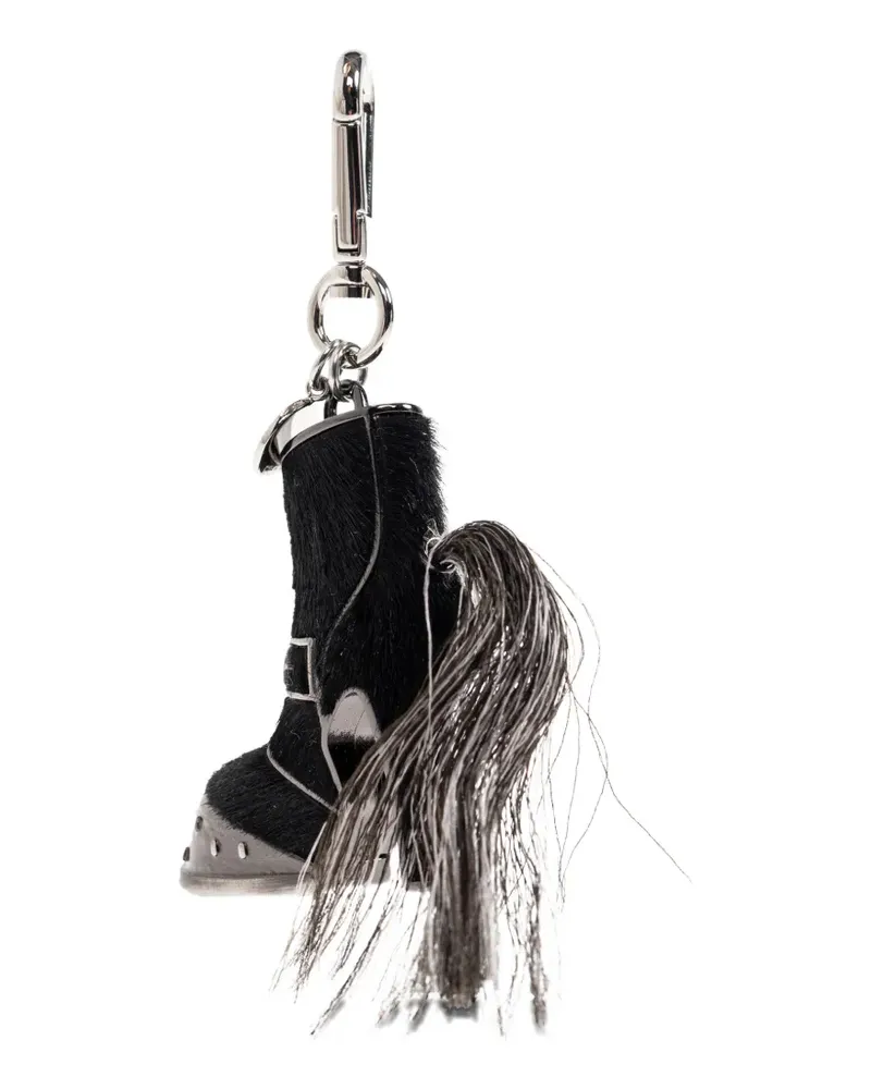 Alexander McQueen leather keyring - Schwarz Schwarz