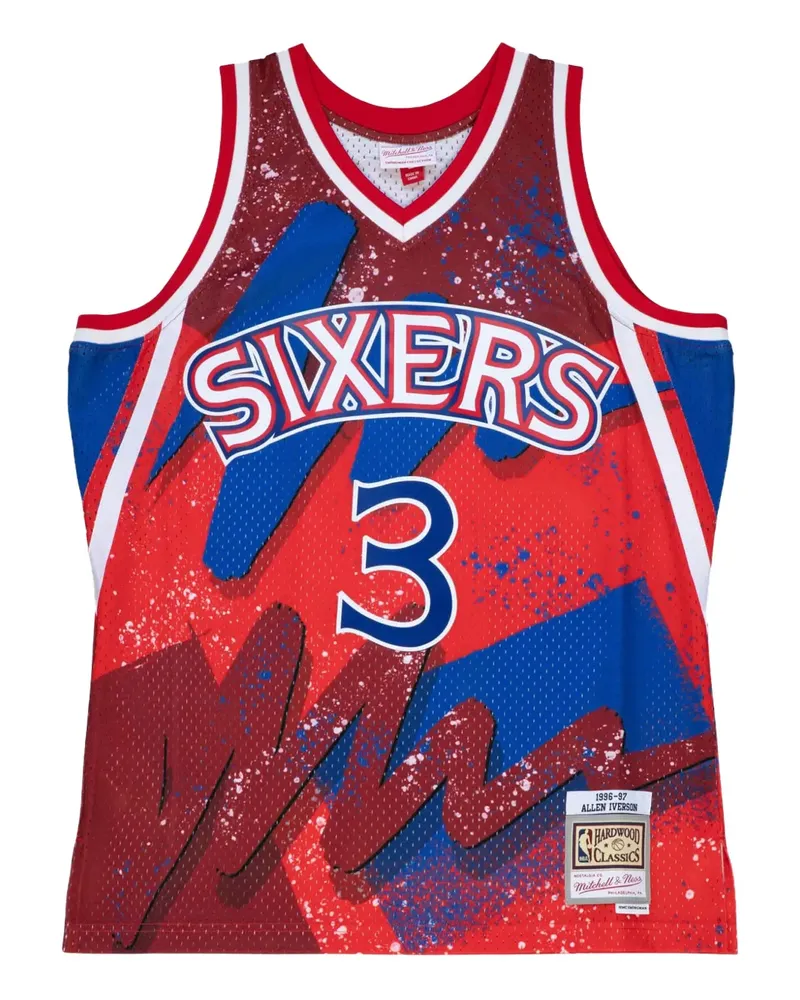 Mitchell & Ness x NBA 76ers 1996 Allen Iverson Hyper Hoops Swingman Tanktop - Rot Rot