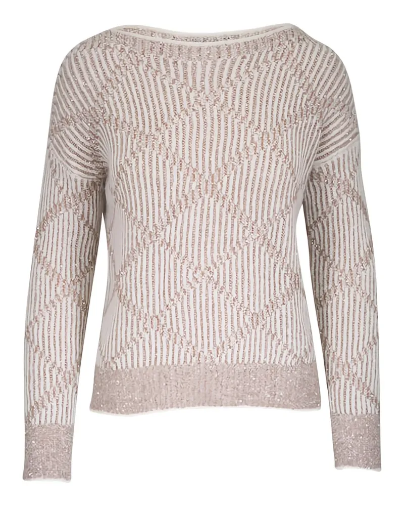D.EXTERIOR Pullover mit Pailletten - Nude Nude