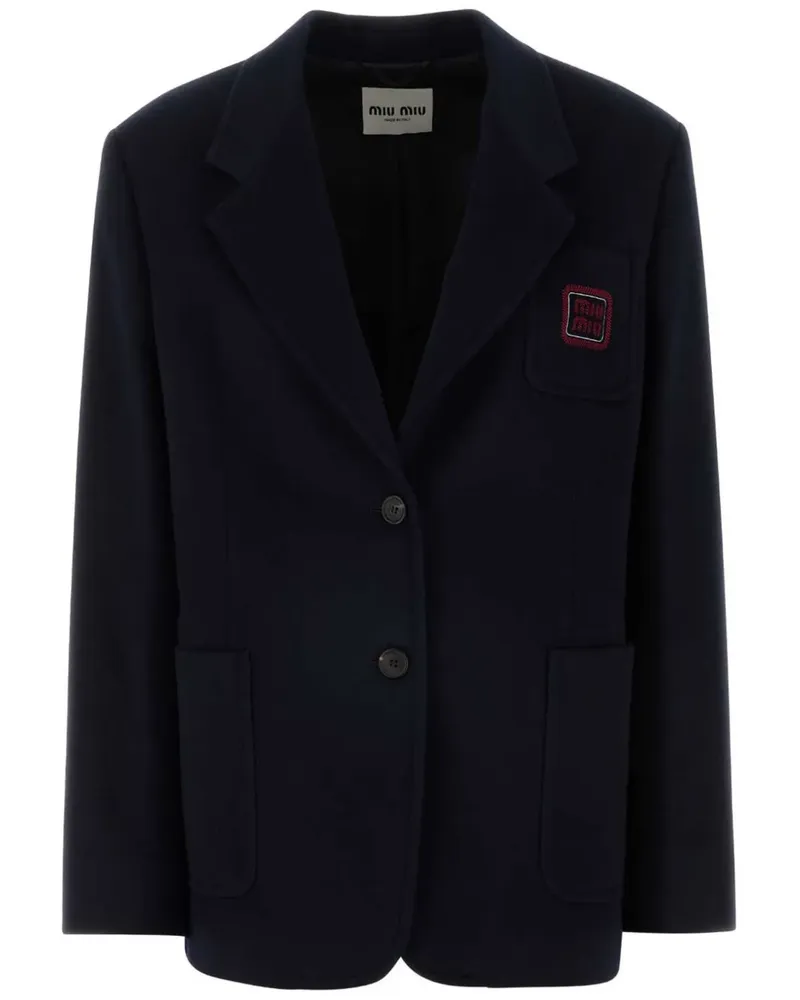 Miu Miu Blazer aus Wollgemisch - Blau Blau