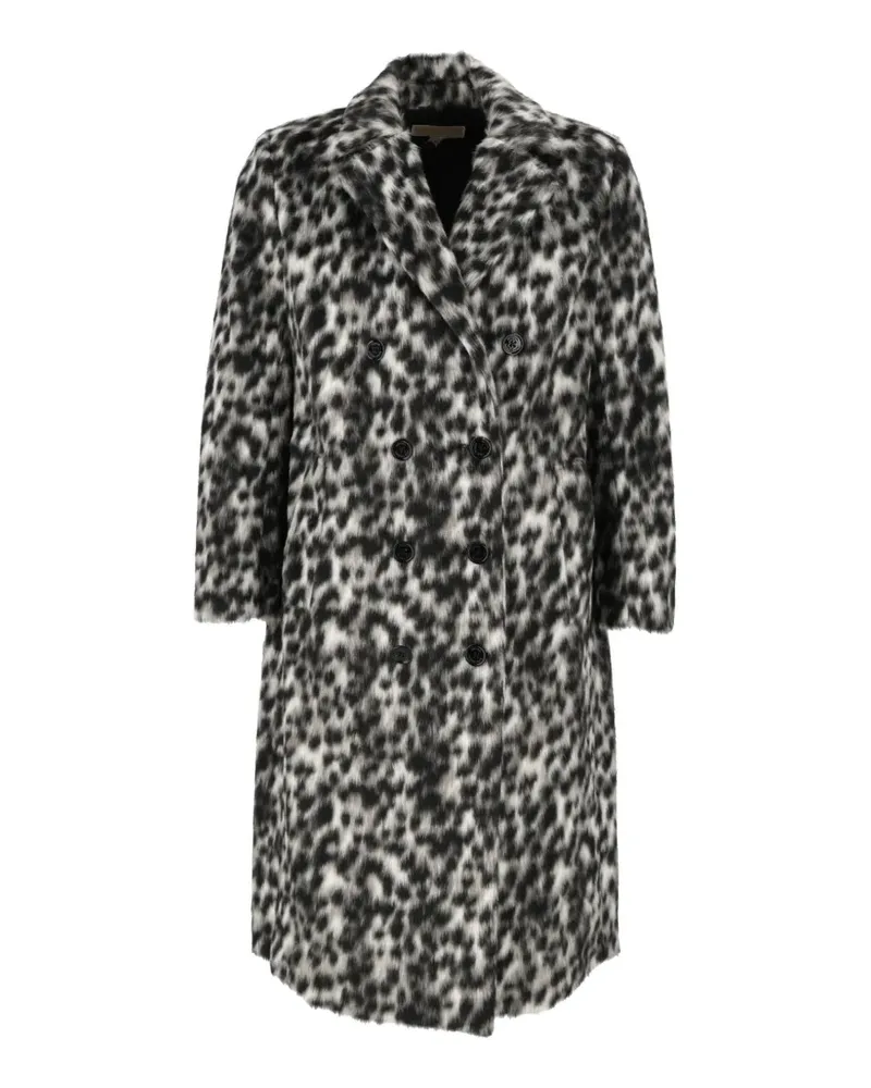Michael Kors leopard-print double-breasted coat - Weiß Weiß