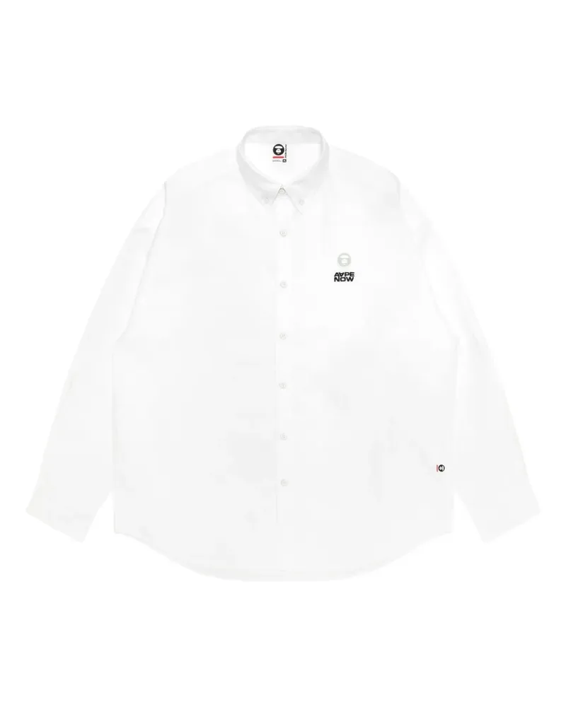 BAPE Hemd mit Logo-Stickerei - Weiß Weiß