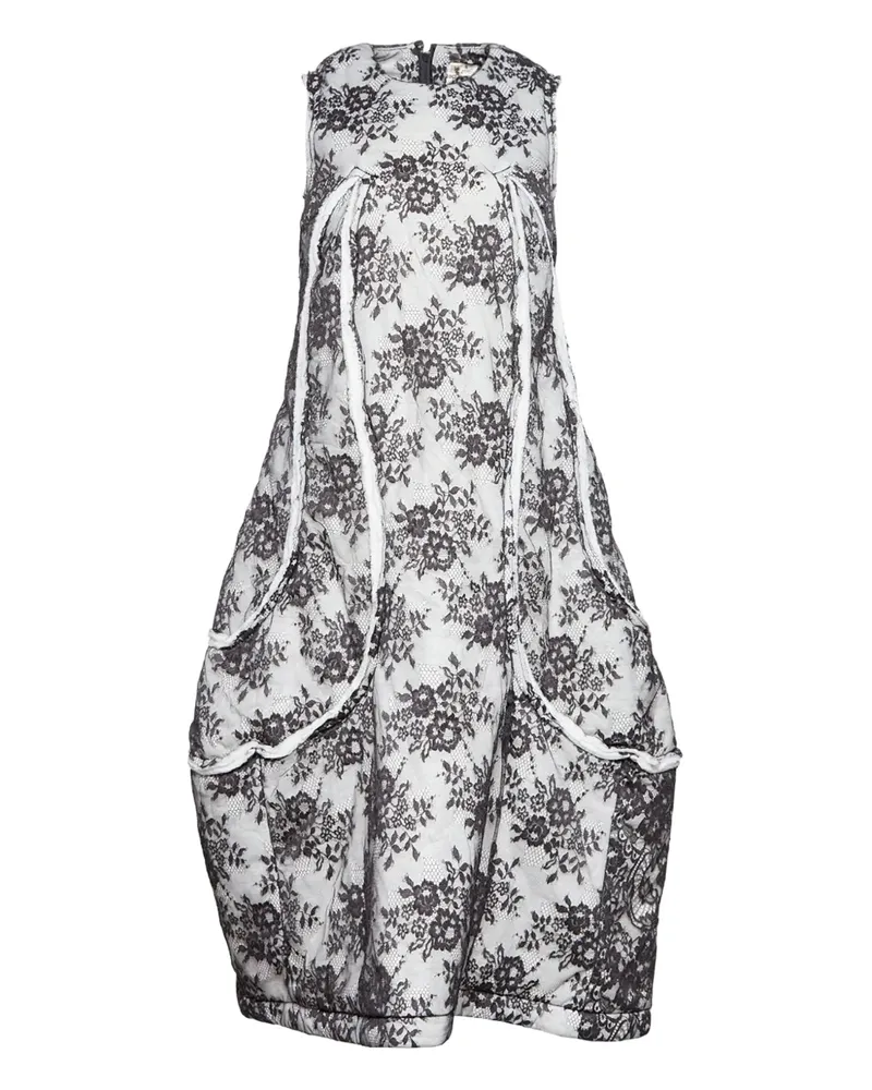 Comme des Garçons Kleid mit floraler Spitze - Schwarz Schwarz