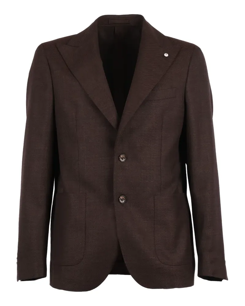 Luigi Bianchi Mantova button-fastening blazer - Braun Braun