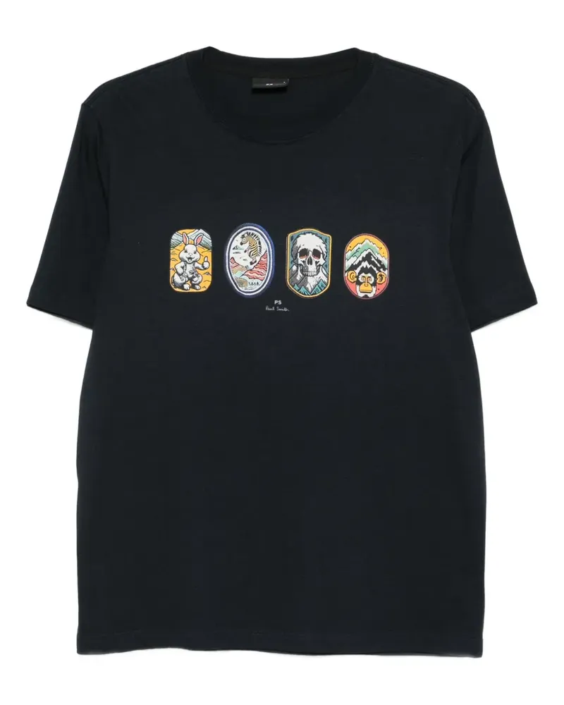 Paul Smith T-Shirt mit grafischem Print - Blau Blau