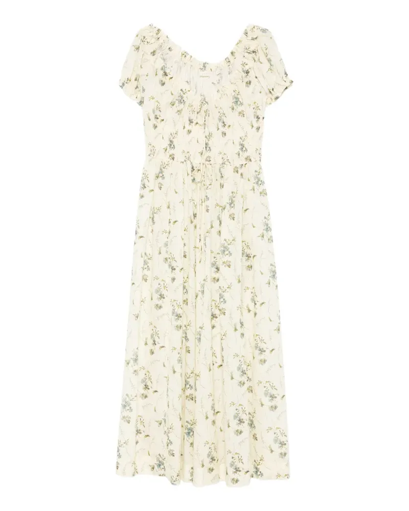 DÔEN Ashlynn floral-print midi dress - Gelb Gelb