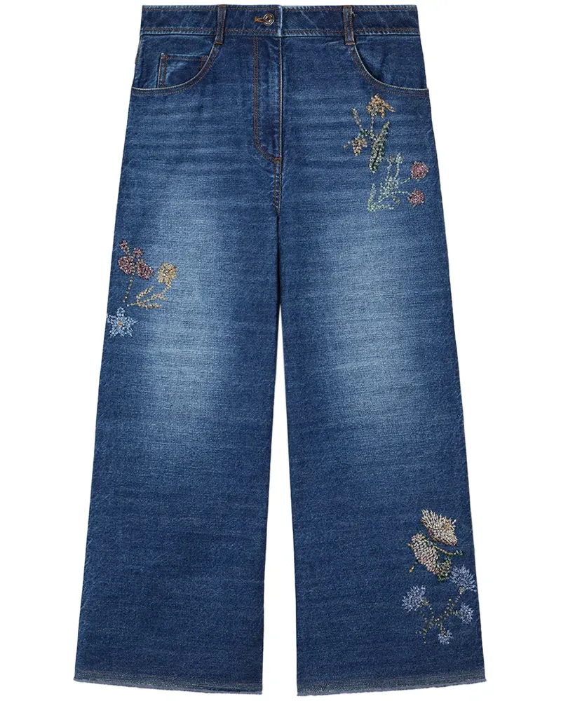 Ports 1961 Floral Fantasy Jeans - Blau Blau