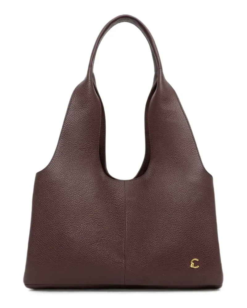 Coccinelle Große Nell Tote Bag aus gekörntem Leder - Braun Braun